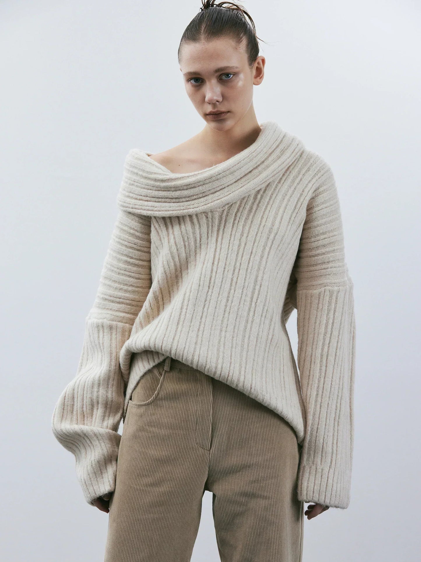 Jersey de Punto con Corte Oversize para Mujer | Ideal para Otoño e Invierno