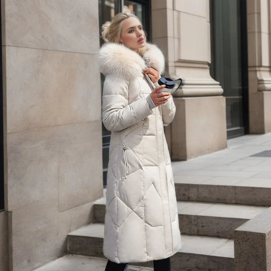 Abrigo Largo con Corte Ajustado para Mujer | Ideal para Temporada de Invierno