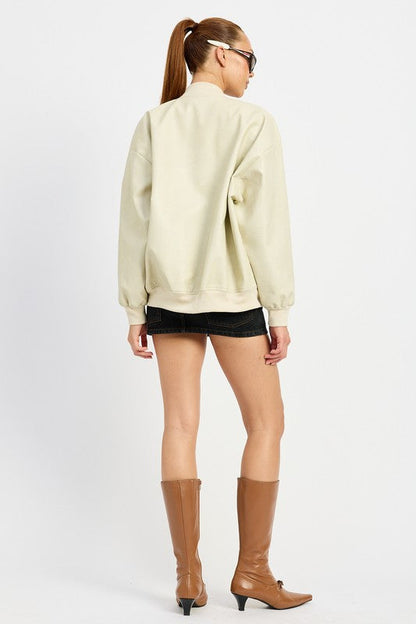 Bomber De Corte Recto Con Cierre Completo Para Mujer | Ideal Para Uso Diario Y Desplazamientos