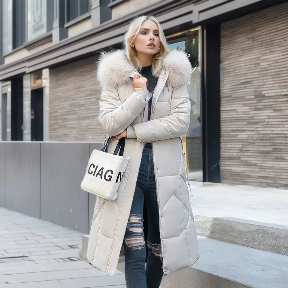 Abrigo Largo con Corte Ajustado para Mujer | Ideal para Temporada de Invierno