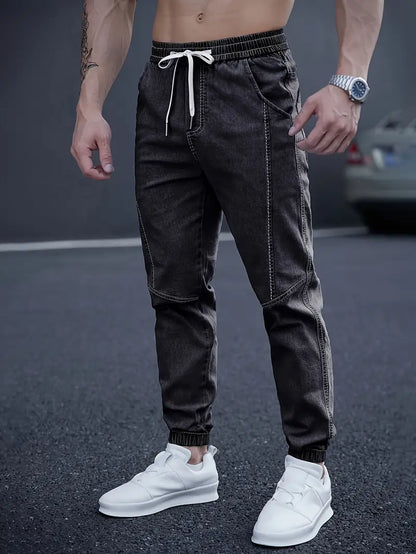 Pantalón Tobillero con Cintura Elástica y Cordón para Hombre | Ideal para Uso Diario