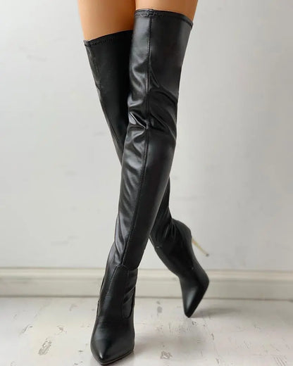 Botas Overknee para Mujer con Tacón Alto Metálico | Ideal para Ocasiones Nocturnas
