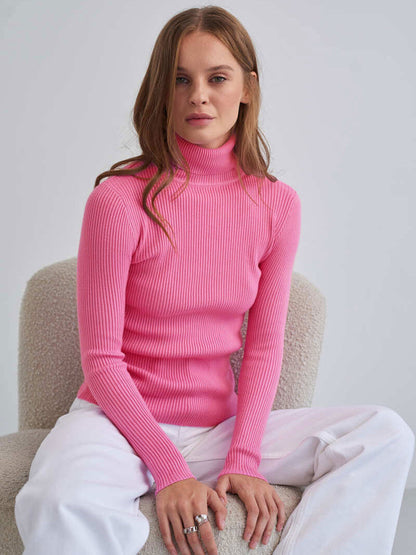 Jersey de Cuello Alto con Corte Clásico para Mujer | Ideal para el Uso Diario en Otoño e Invierno