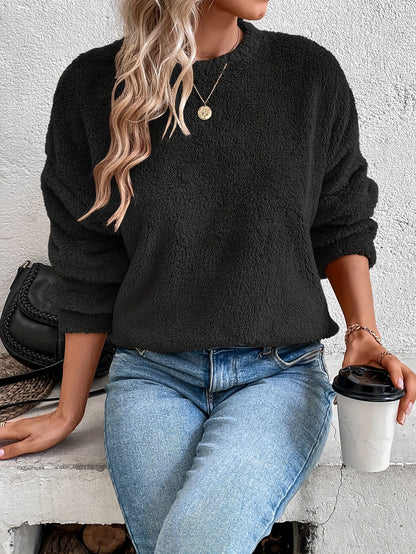 Sudadera Con Cuello Redondo Y Manga Larga Para Mujer | Ideal Para Uso Diario