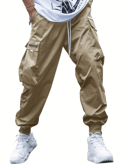 Pantalón Cargo con Cintura Elástica y Cordón Ajustable para Hombre | Ideal para Uso Diario y Ocio