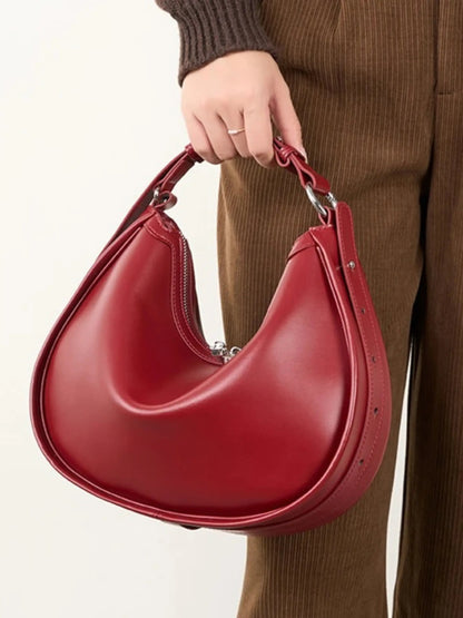 Bolso Con Forma De Media Luna Y Cierre De Cremallera Para Uso Diario | Ideal Para Salidas