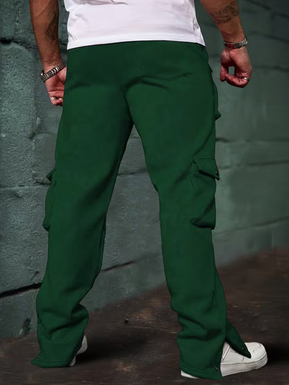 Pantalón Jogger Cargo con Cintura Elástica y Bolsillos Laterales para Hombre | Ideal para Uso Diario