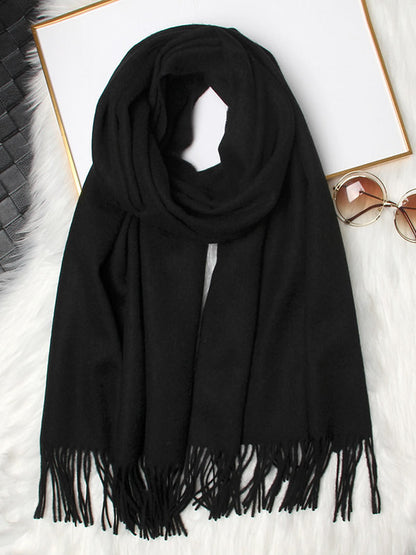 Bufanda de Formato Grande con Flecos para Mujer | Ideal para Otoño e Invierno