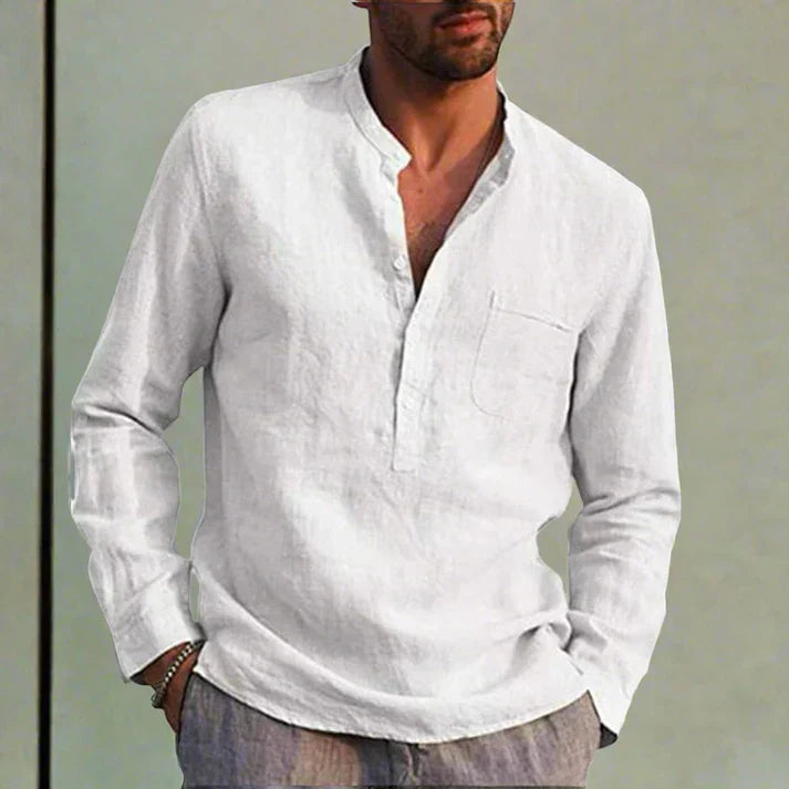 Camisa de Hombre con Corte Holgado para Climas Moderados | Ideal para el Día a Día