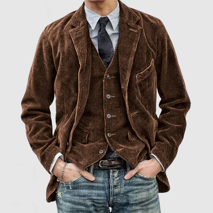 Blazer con Cierre de Botones y Corte Estructurado para Hombre | Ideal para Uso Profesional