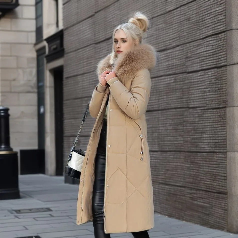 Abrigo Largo con Corte Ajustado para Mujer | Ideal para Temporada de Invierno