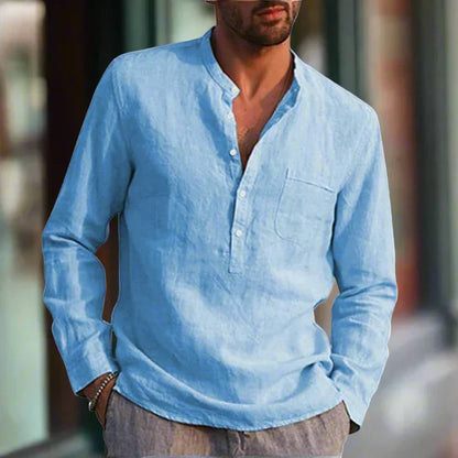 Camisa de Hombre con Corte Holgado para Climas Moderados | Ideal para el Día a Día