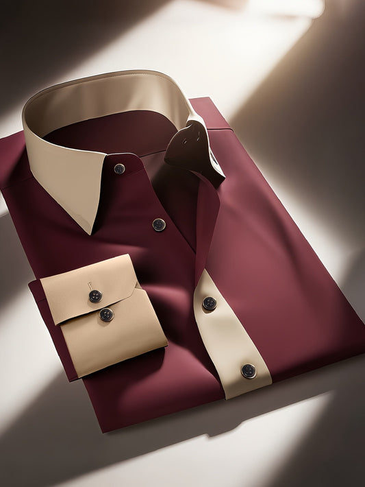 Camisa de Manga Larga con Cierre de Botones para Hombre | Ideal para Uso Diario y Todas las Estaciones
