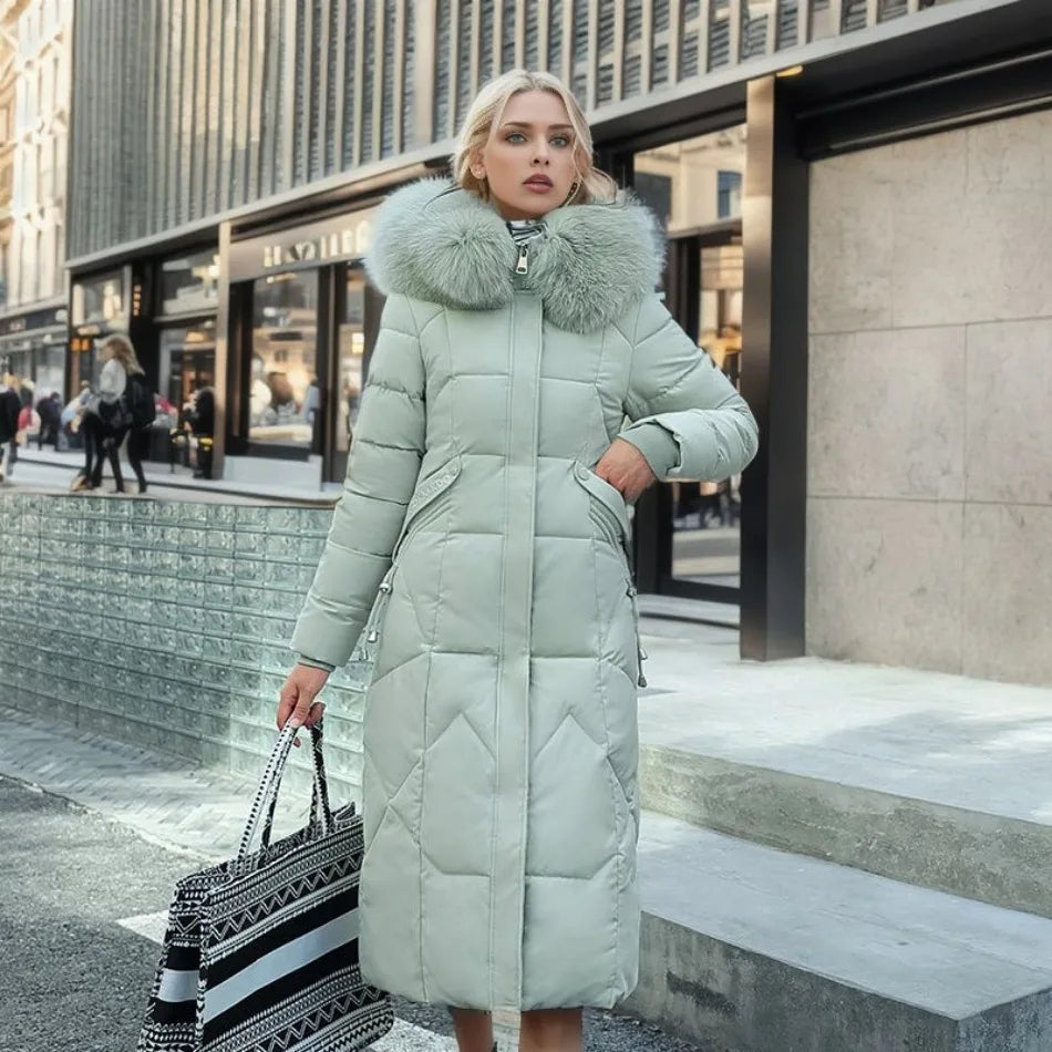 Abrigo Largo con Corte Ajustado para Mujer | Ideal para Temporada de Invierno
