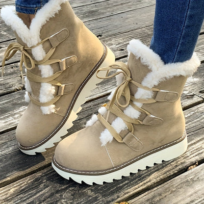 Botas con Cordones y Suela Plataforma para Mujer | Ideal para Temporada de Invierno