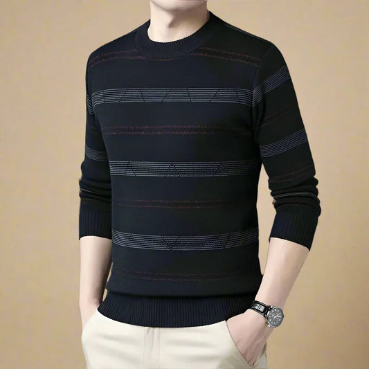 Jersey De Manga Larga Con Motivos Discretos Para Hombre | Ideal Para Uso Diario Y Formal