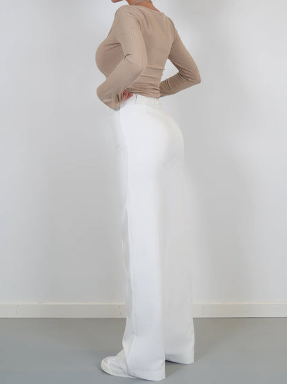 Pantalón De Corte Recto Para Mujer | Ideal Para Uso Diario