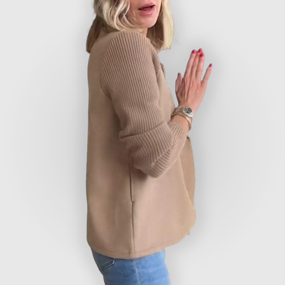 Blazer para Mujer con Corte Ajustado y Mangas Largas de Punto | Ideal para Uso Profesional y Diario