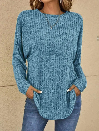 Jersey de Punto Acanalado con Bolsillos Laterales para Mujer | Ideal para Uso Diario
