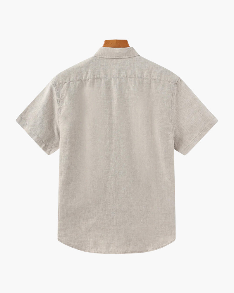 Chemise À Manches Courtes Avec Camisa de Manga Corta con Cierre Abotonado para Hombres | Ideal para Clima CálidoCoupe Droite Pour Hommes | Idéale Pour La Saison Chaude Et Les Usages Quotidiens
