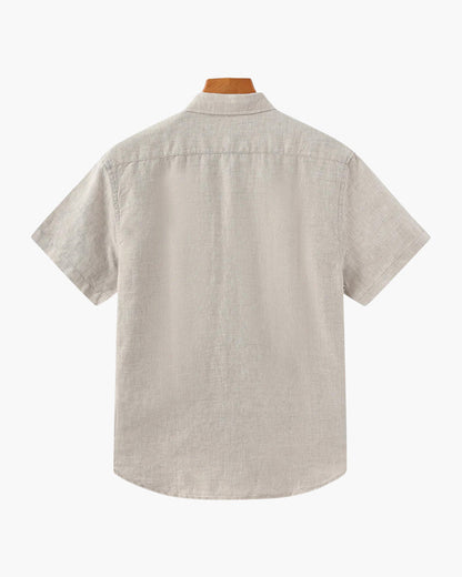 Chemise À Manches Courtes Avec Camisa de Manga Corta con Cierre Abotonado para Hombres | Ideal para Clima CálidoCoupe Droite Pour Hommes | Idéale Pour La Saison Chaude Et Les Usages Quotidiens