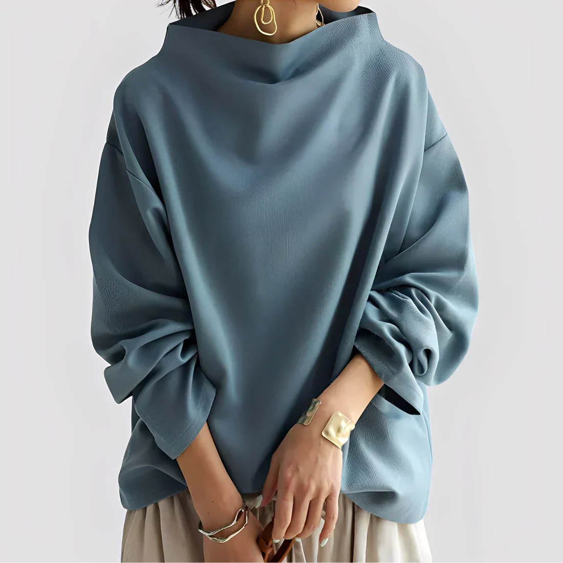 Suéter De Cuello Alto De Corte Ajustado Para Mujer | Ideal Para Otoño E Invierno