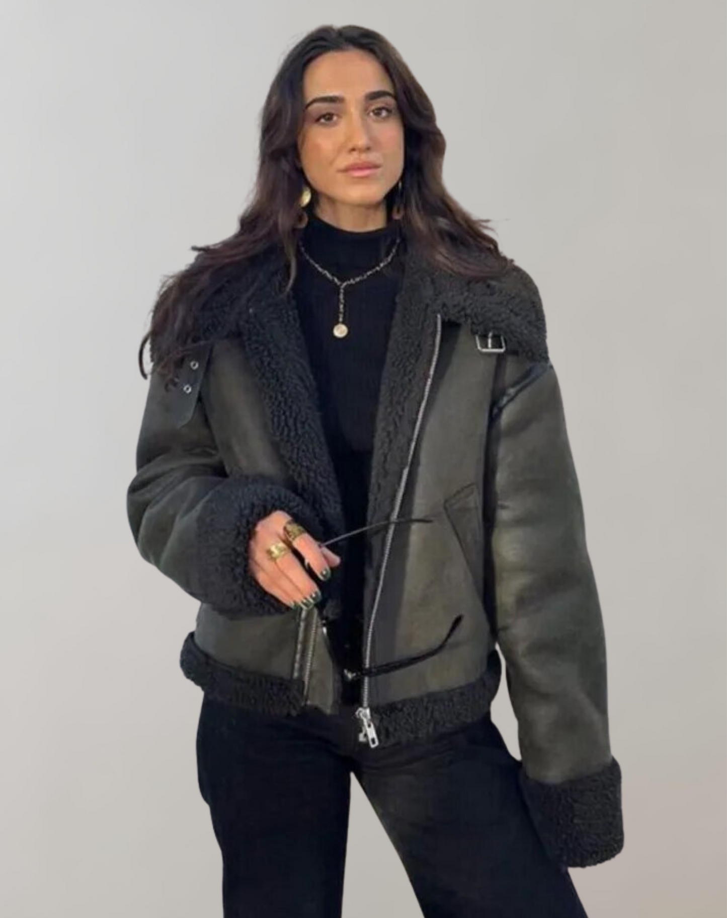 Chaqueta De Invierno Con Cuello Revers Para Mujer | Ideal Para Temporada Fría