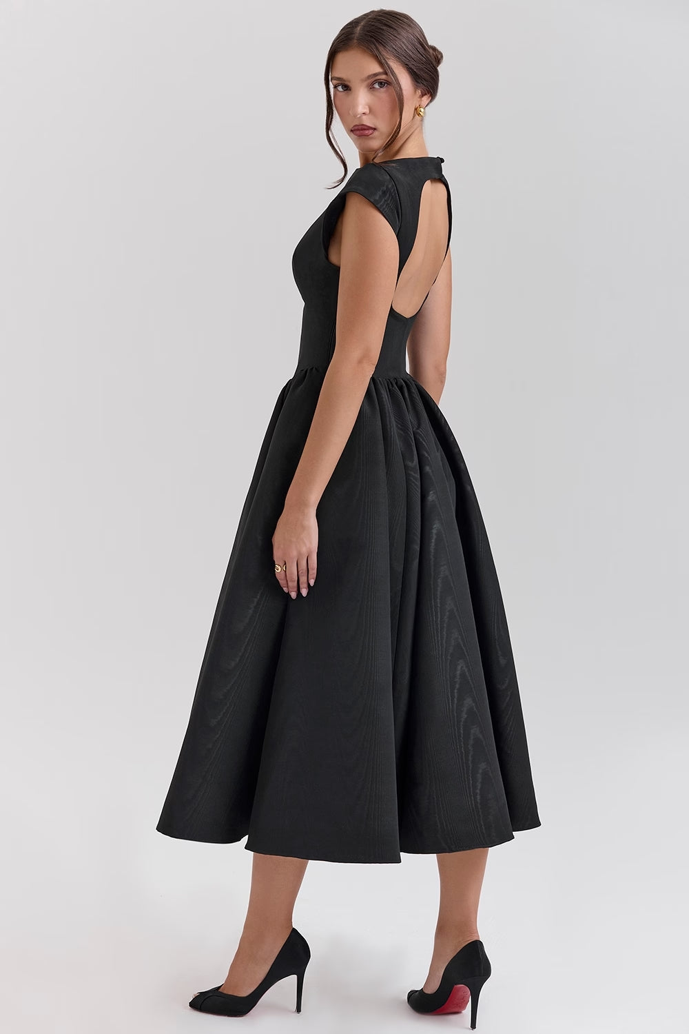 Vestido Midi con Cintura Definida para Mujer | Ideal para Eventos Formales