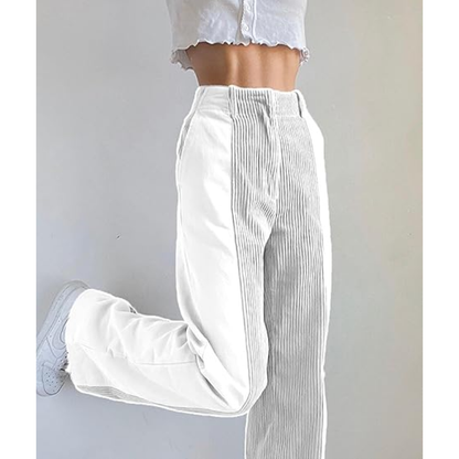 Pantalón De Talle Alto Con Pierna Ancha Para Mujer | Ideal Para Oficina O Uso Diario