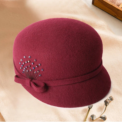 Boina De Invierno Con Visera Y Detalles Decorativos Para Mujer | Ideal Para Temporada Fría