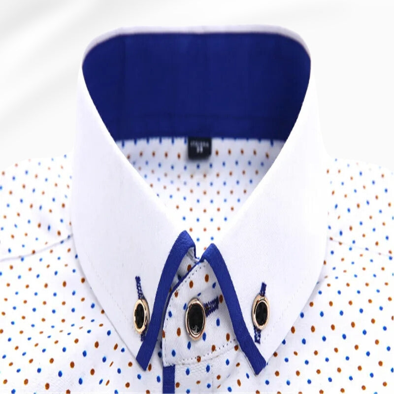 Camisa De Manga Larga Con Cierre De Botones Para Hombres | Ideal Para Uso Diario Y Ocasiones Formales