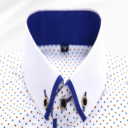 Camisa De Manga Larga Con Cierre De Botones Para Hombres | Ideal Para Uso Diario Y Ocasiones Formales