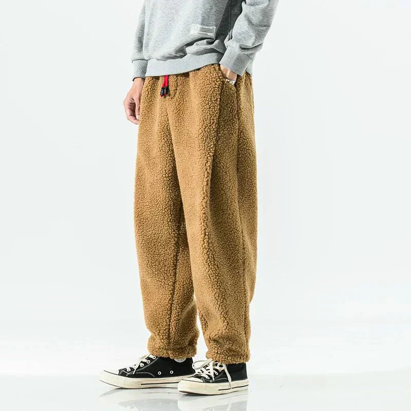 Pantalón Casual de Corte Amplio con Cintura Elástica y Cordón para Hombre | Ideal para Uso Diario