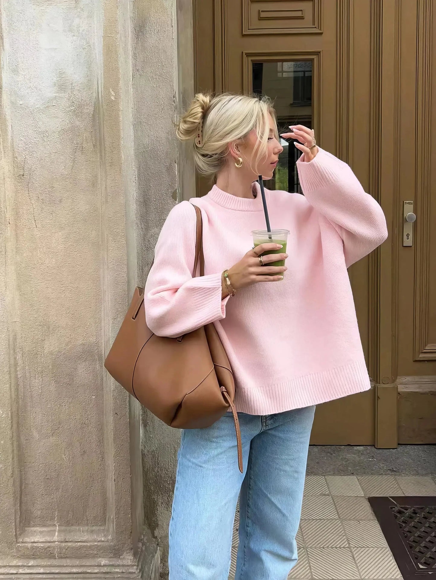 Jersey Oversize con Mangas Largas para Mujer | Ideal para Uso Diario en Días Frescos
