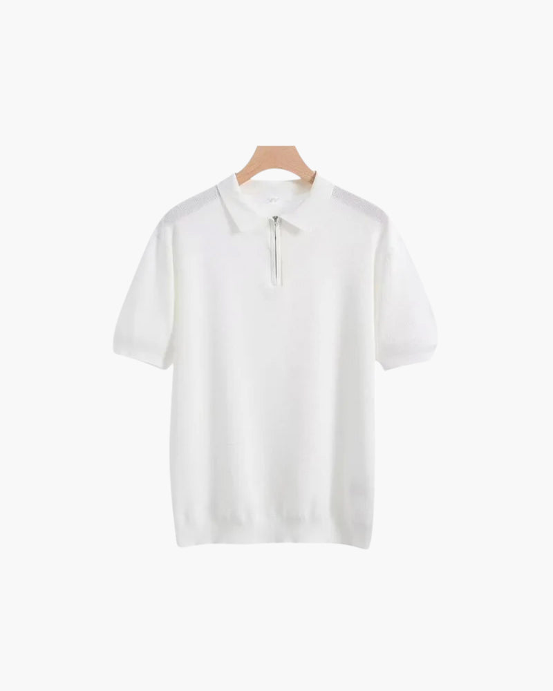 Polo de Manga Corta con Cierre de Cremallera para Hombres | Ideal para Clima Cálido