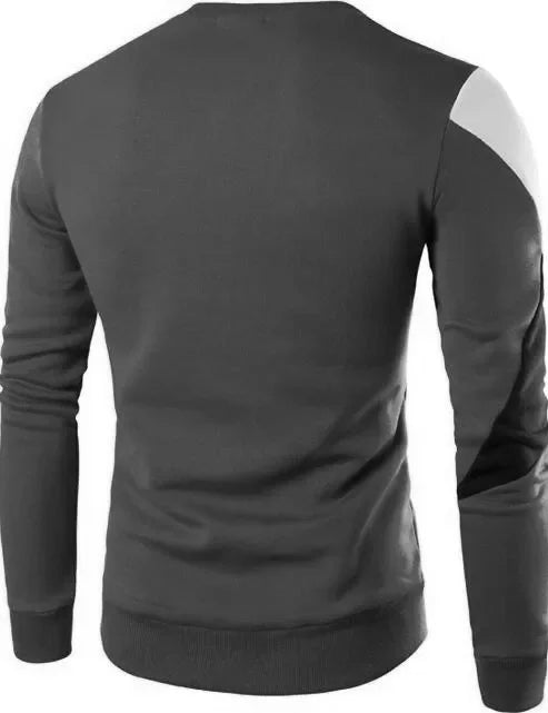 Jersey Slim De Manga Larga Con Motivo Multicolor Para Hombres | Ideal Para Uso Diario
