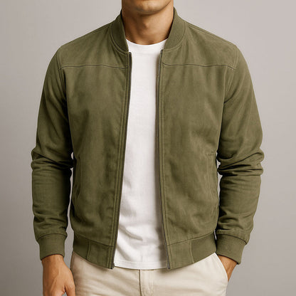 Chaqueta Con Cremallera Frontal Y Cuello Alto Para Hombre | Ideal Para Uso Diario Y Entretiempo