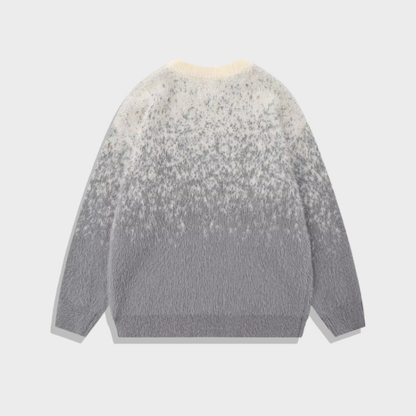 Jersey de Cuello Redondo con Diseño Degradado y Motivo Central para Mujer y Hombre | Ideal para Uso Diario