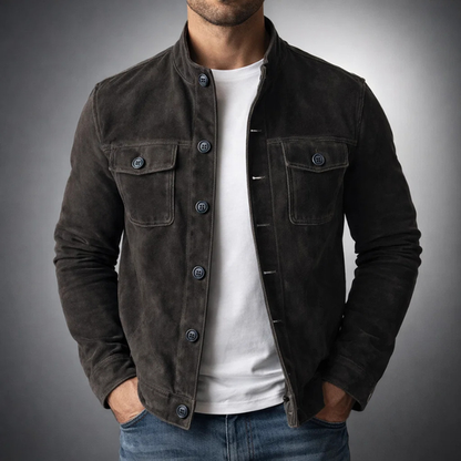 Chaqueta Con Cierre De Botones Y Bolsillos Con Solapa Para Hombre | Ideal Para Uso Diario