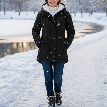 Parka de Invierno con Capucha Desmontable y Bolsillos Funcionales para Mujer | Ideal para Invierno
