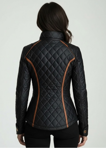 Chaqueta Acolchada con Cuello Alto para Mujer | Ideal para Temporadas Frías