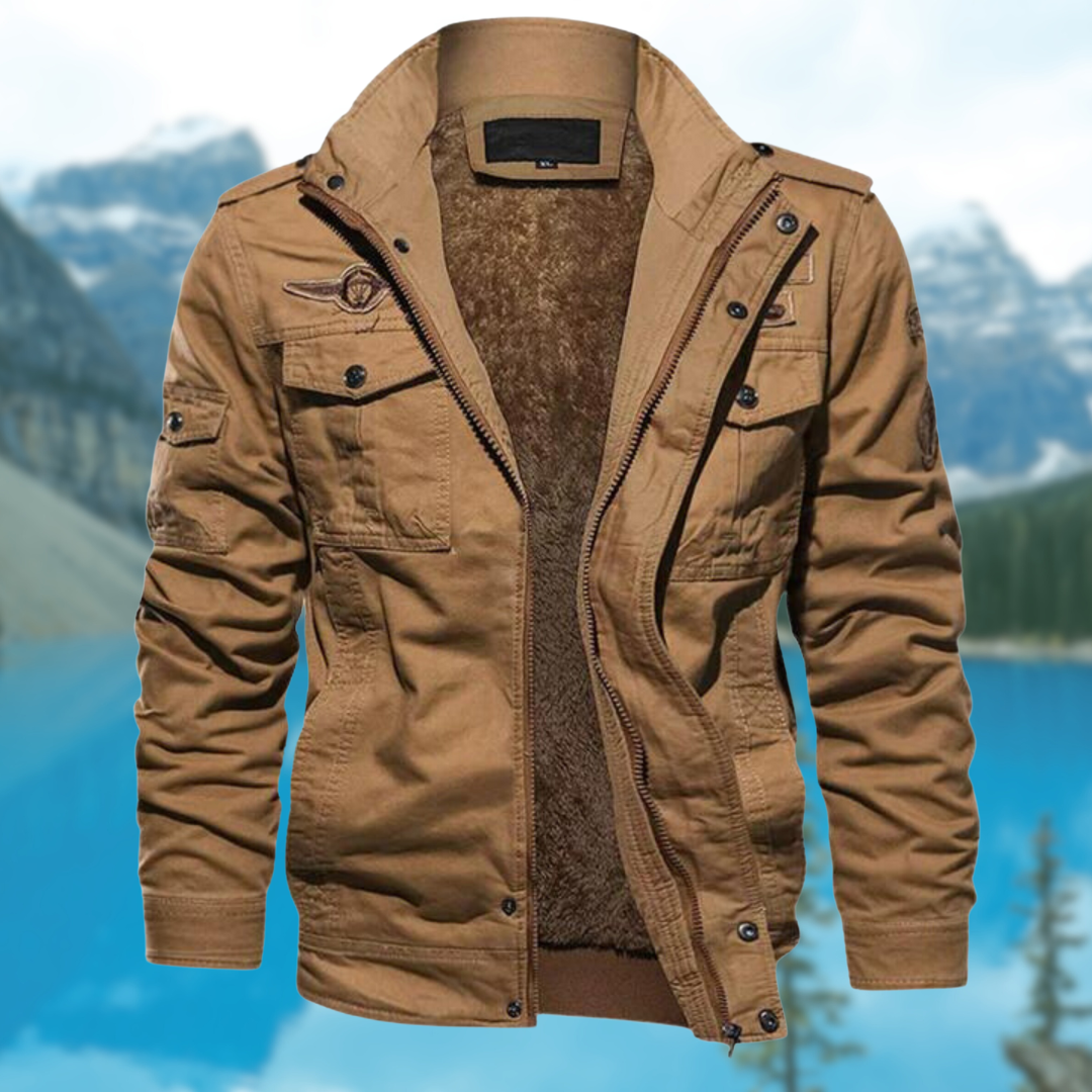 Chaqueta Bomber con Cierre de Cremallera para Hombre | Ideal para Uso Diario