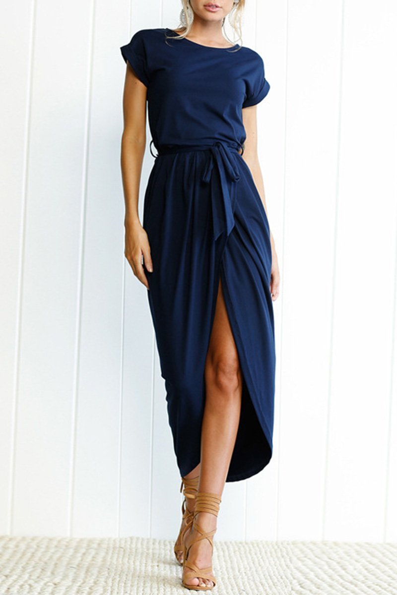 Vestido Midi Cruzado Con Cinturón Para Mujer | Ideal Para Uso Diario Y Diferentes Ocasiones