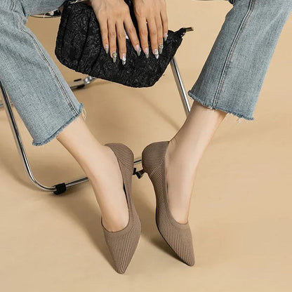 Sandalias de Tacón Slip-On con Punta Fina para Mujer | Ideales para Uso Diario y Ocasiones Variadas