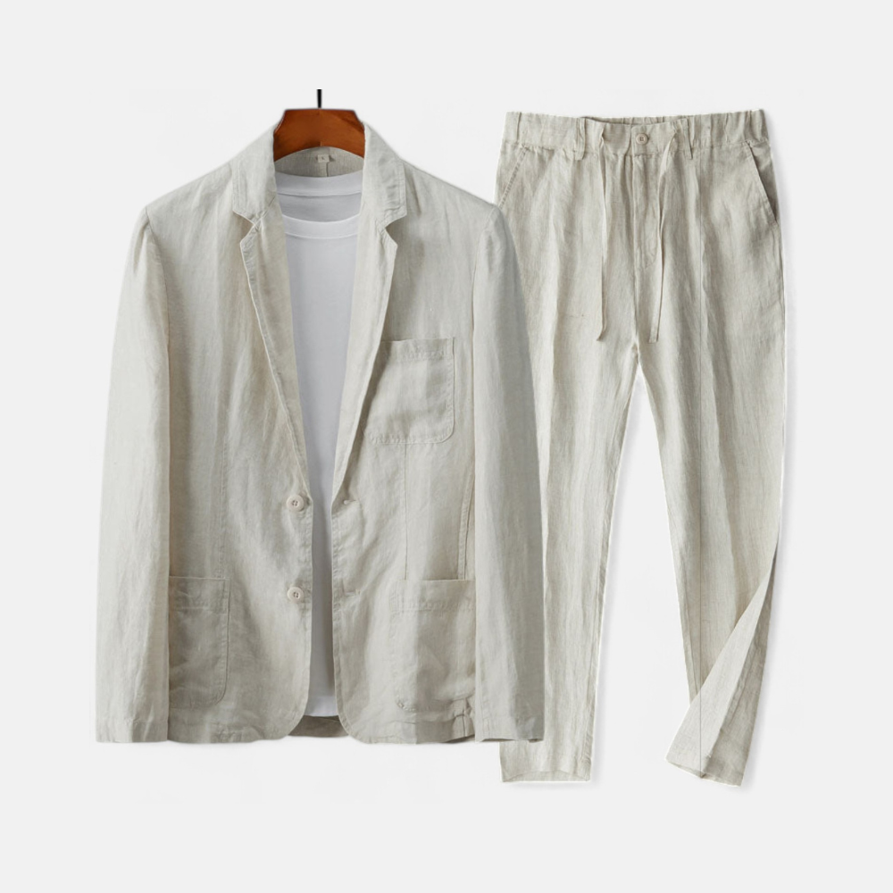 Traje Dos Piezas Ligero Para Hombre Con Chaqueta Y Pantalón | Ideal Para Uso Diario