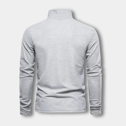Polo De Manga Larga Con Cuello Abierto Y Cierre De Tres Botones Para Hombre | Ideal Para Uso Diario Y Actividades Informales