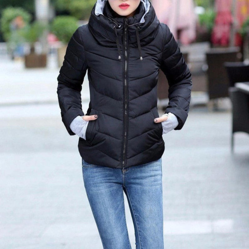 Chaqueta Acolchada con Capucha para Mujer | Ideal para Uso Diario y Entretiempo