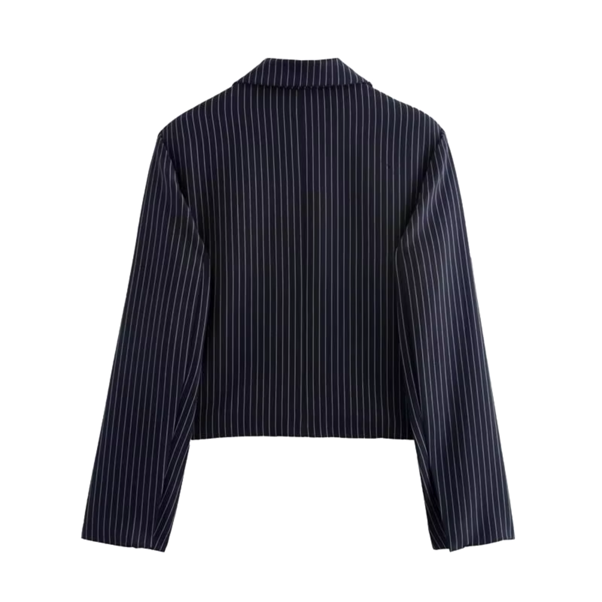 Blazer Corto con Doble Botonadura y Motivo de Rayas para Mujer | Ideal para Uso Diario y Ocasiones Formales