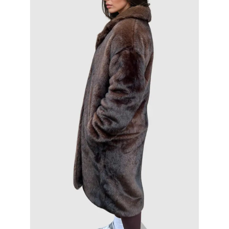 Chaqueta Larga De Corte Recto Para Mujer | Ideal Para Temporada Fría