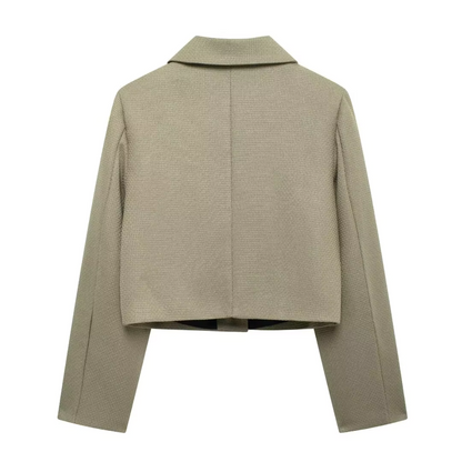 Blazer Corto con Botones Dorados para Mujer | Ideal para Uso Diario y Ocasiones Formales